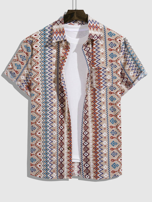 MAYA - CAMISA ESTAMPADA ÉTNICA