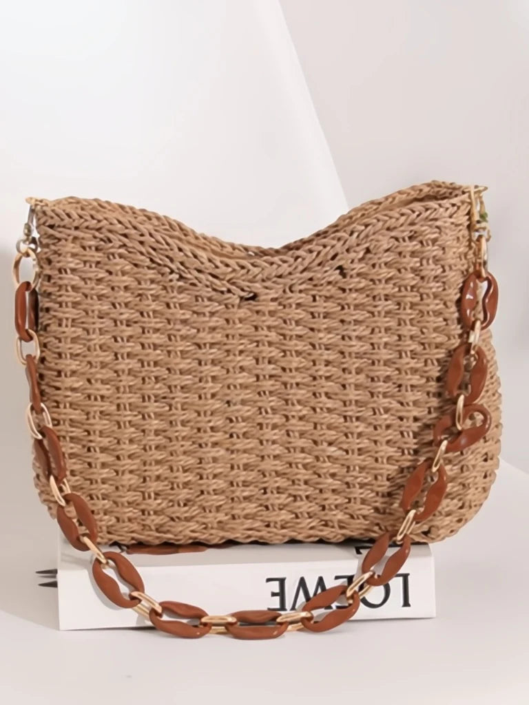 BOLSO VERANIEGO DE RAFIA CON CADENA - EDICIÓN LIMITADA
