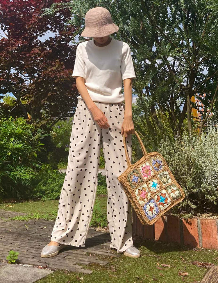 BOLSO DE RAFIA CON DISEÑO A CROCHET MULTICOLOR