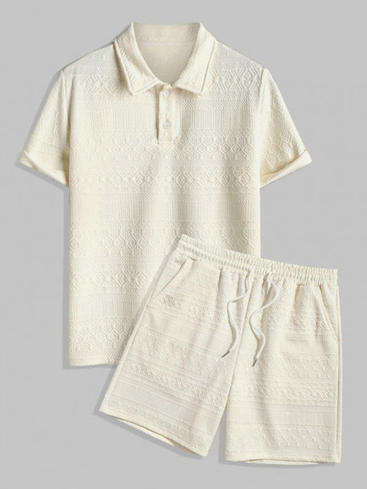MUÑOZ - CONJUNTO CLÁSICO DE PANTALONES CORTOS Y POLO