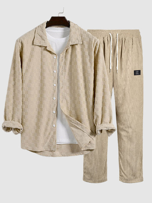 MARCIANO - CONJUNTO DE MANGAS LARGAS Y PANTALONES LARGOS MODERNOS