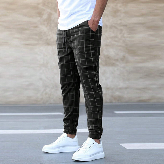 GENARO - PANTALONES CÓMODOS DE CUADROS