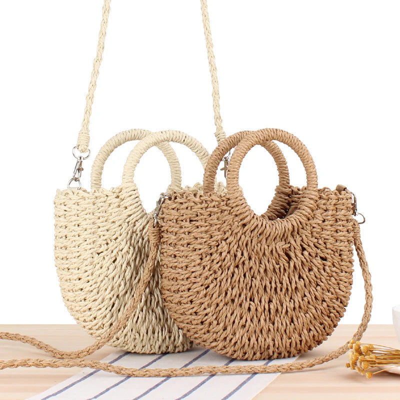MINI CAPAZO DE VERANO CON ASA REDONDA - ESTILO NATURAL