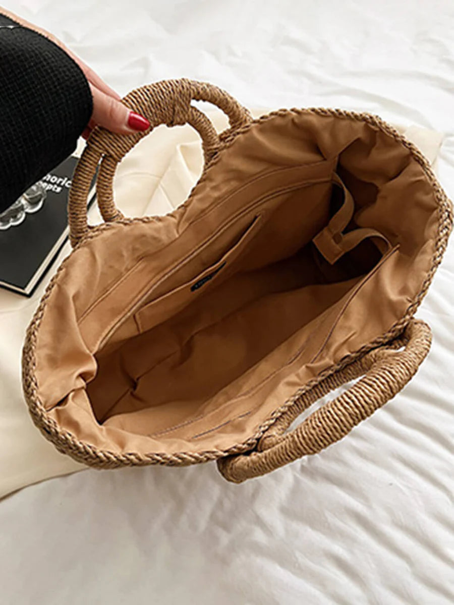 BOLSO DE MANO CÍRCULO NATURAL – ELEGANCIA ARTESANAL EN CADA DETALLE