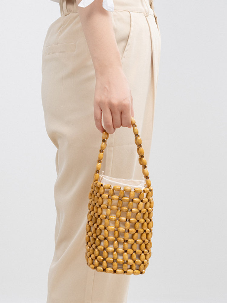 BOLSO VERANIEGO DE MADERA AHUECADO SOFISTICADO