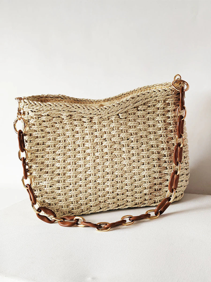 BOLSO VERANIEGO DE RAFIA CON CADENA - EDICIÓN LIMITADA