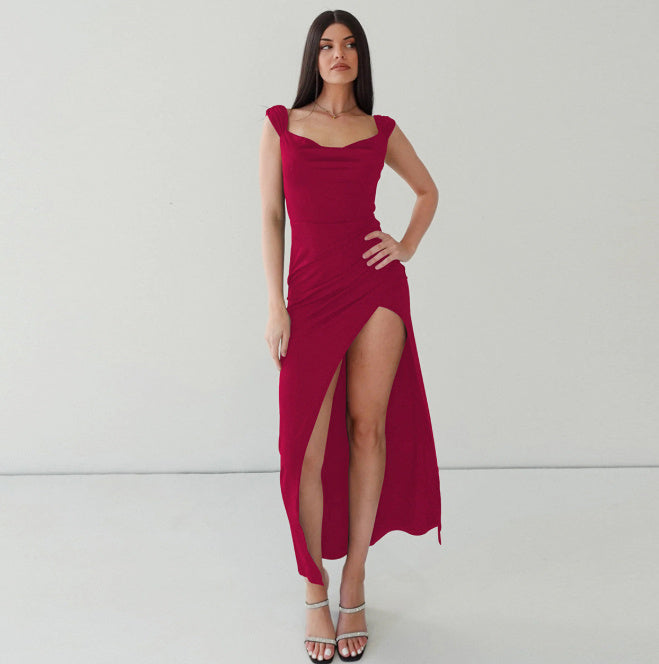 NIBIDE - VESTIDO LARGO NEGRO ELEGANCIA NOCTURNA