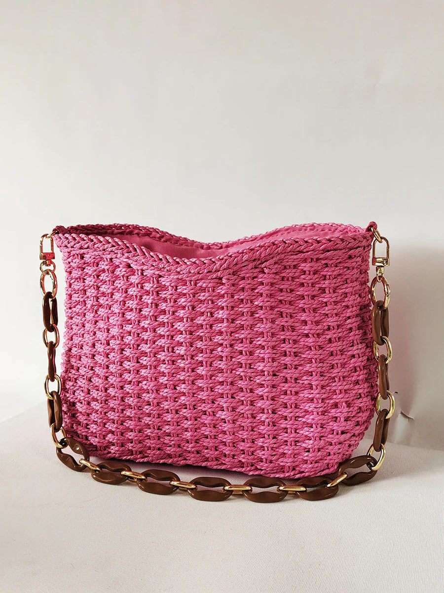 BOLSO VERANIEGO DE RAFIA CON CADENA - EDICIÓN LIMITADA