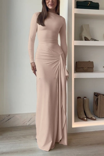 TONY - VESTIDO LARGO ELEGANTE CON MANGA LARGA