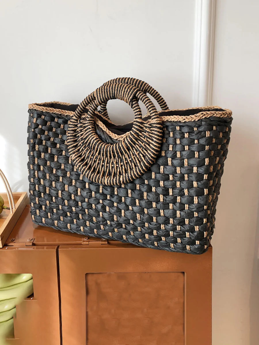 BOLSO DE MANO CÍRCULO NATURAL – ELEGANCIA ARTESANAL EN CADA DETALLE