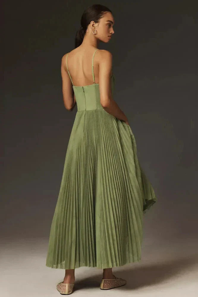 ÁGATA |VESTIDO MIDI PLISADO