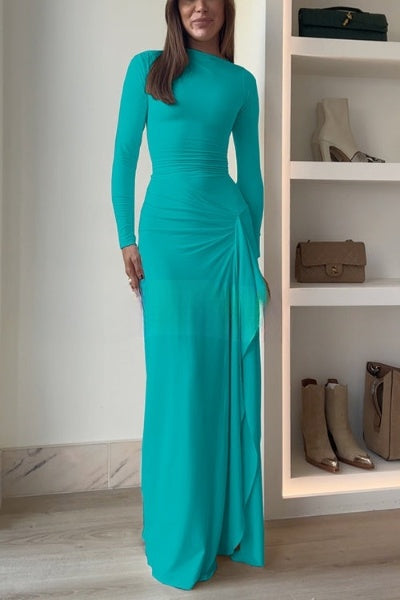 TONY - VESTIDO LARGO ELEGANTE CON MANGA LARGA