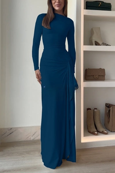 TONY - VESTIDO LARGO ELEGANTE CON MANGA LARGA