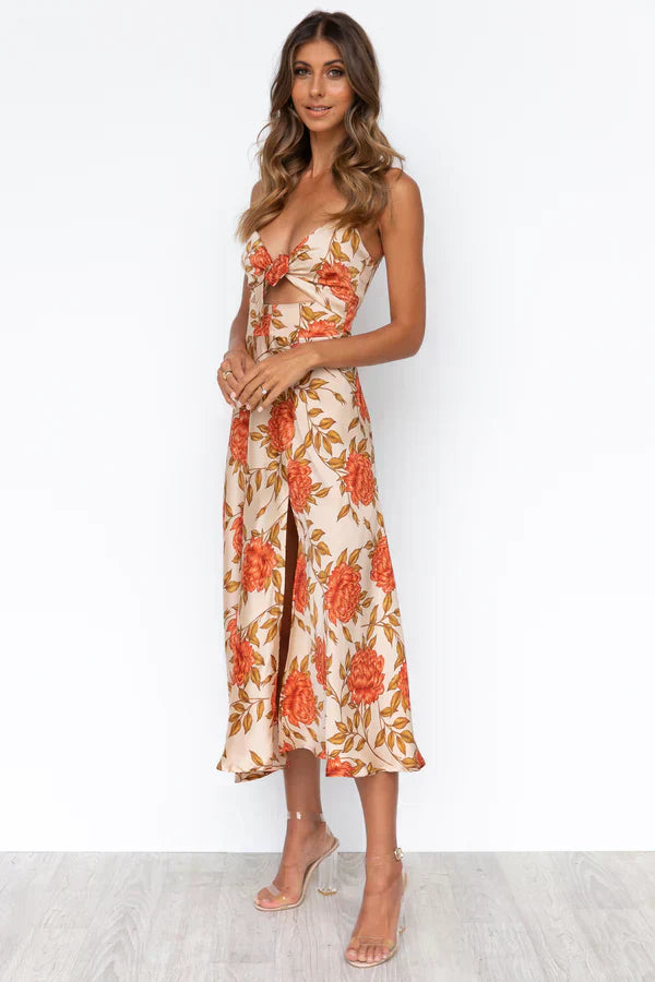 BELICE | VESTIDO ROMÁNTICO MIDI FLORAL