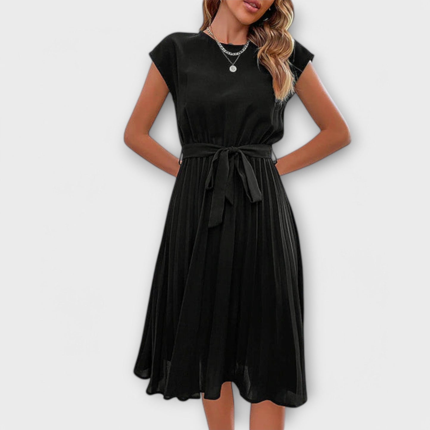 LUZMILA - VESTIDO ELEGANTE PLISADO