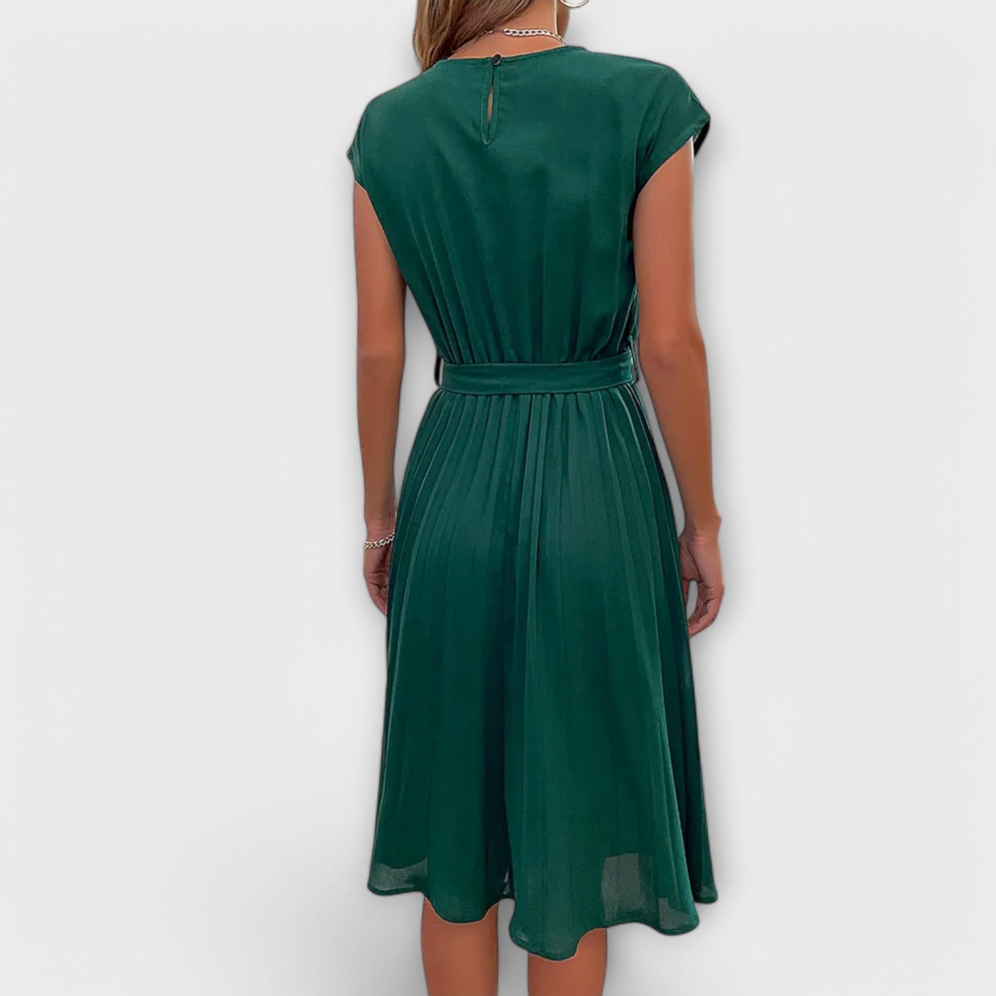 LUZMILA - VESTIDO ELEGANTE PLISADO