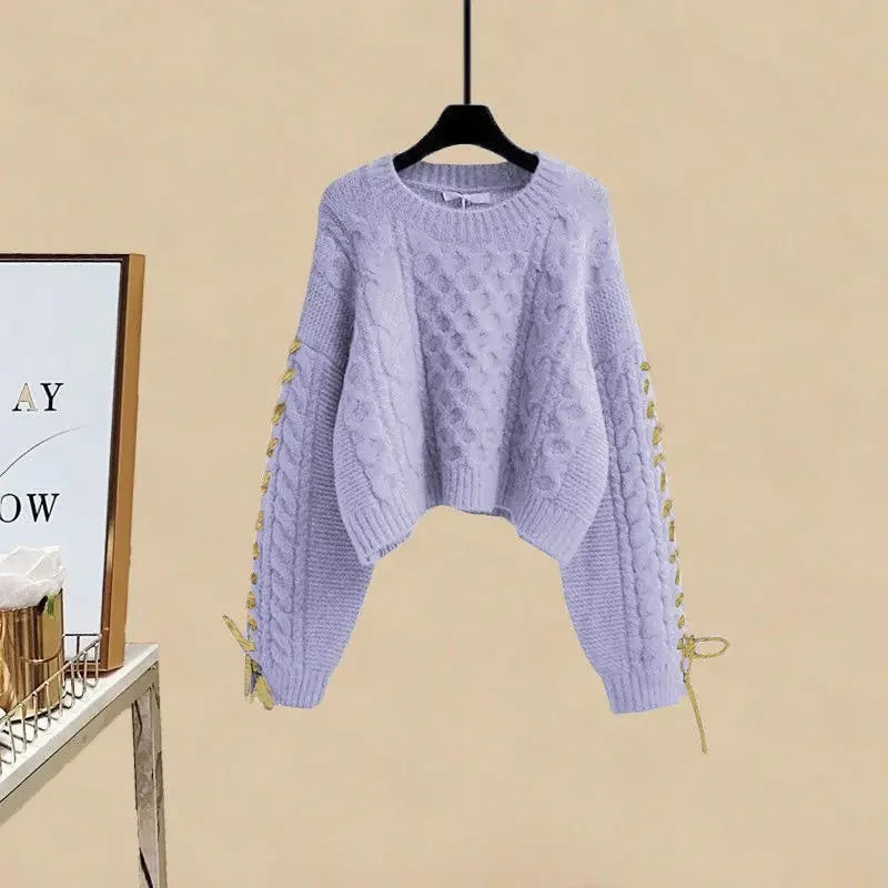 SALMA - SWEATER AND WIDE-LEG PANTS SET