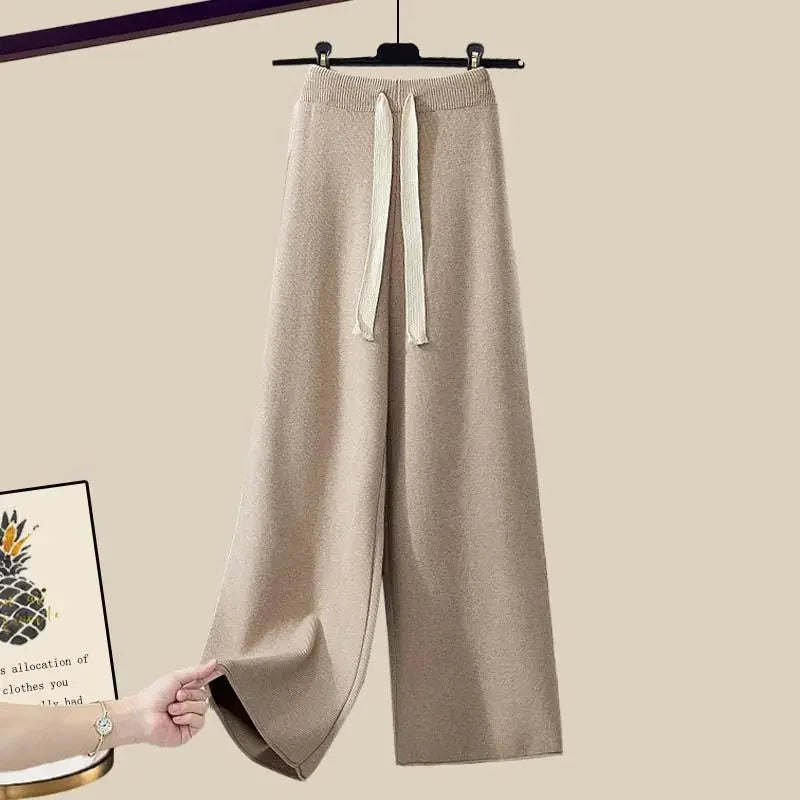 SALMA - SWEATER AND WIDE-LEG PANTS SET