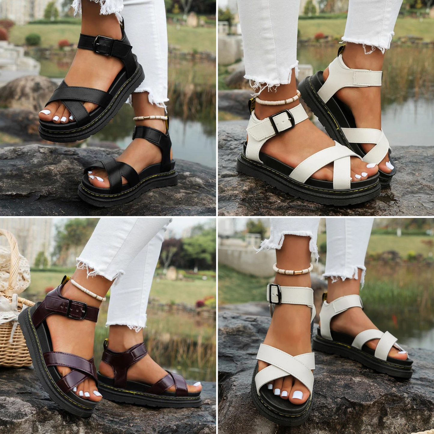 MENA - SANDALIAS CASUALS PARA MUJER PLATAFORMA BAJA