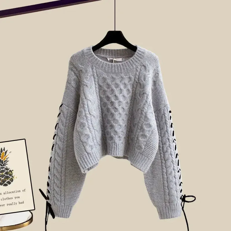SALMA - SWEATER AND WIDE-LEG PANTS SET