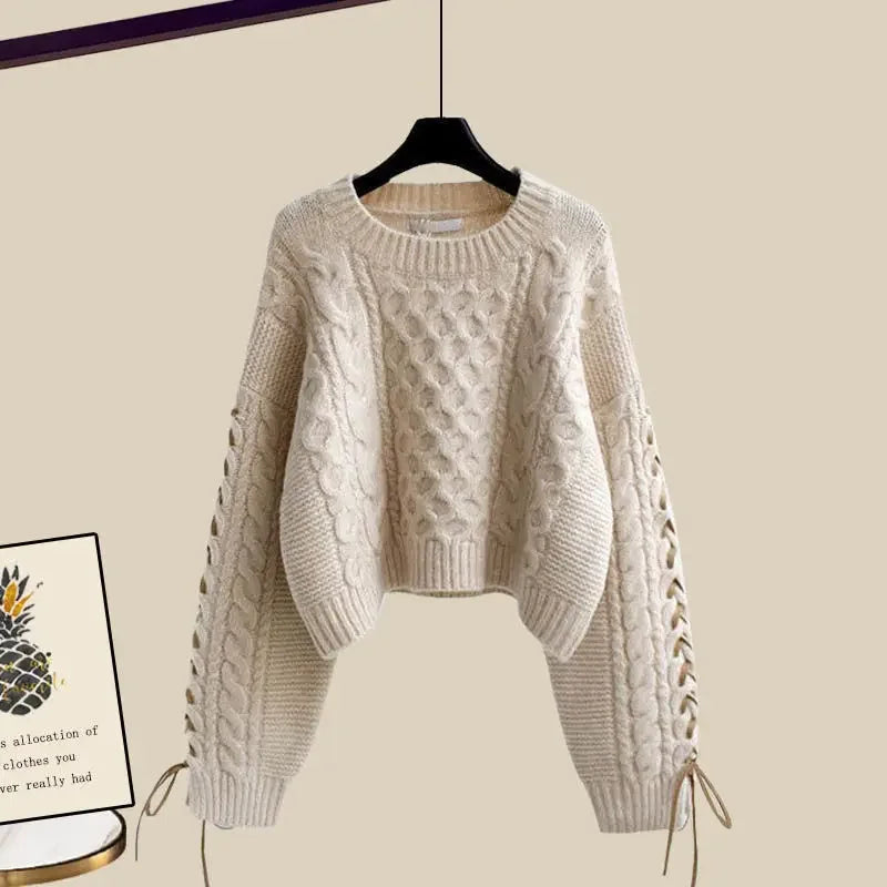 SALMA - SWEATER AND WIDE-LEG PANTS SET