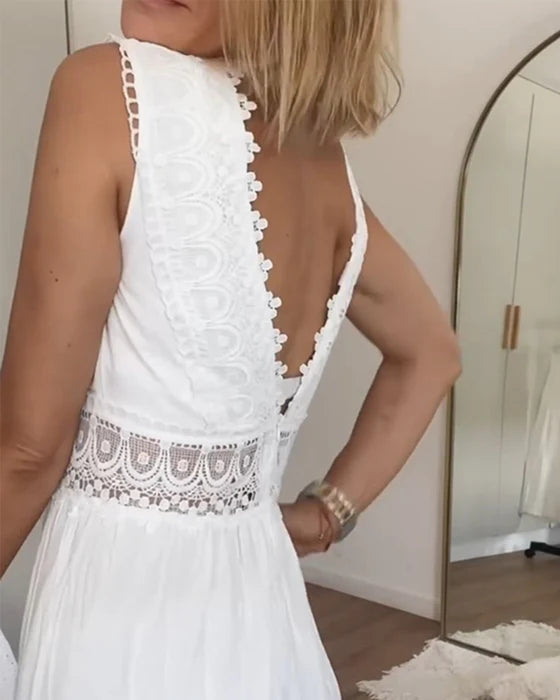 BETH - VESTIDO LARGO BOHEMIO ENCAJE