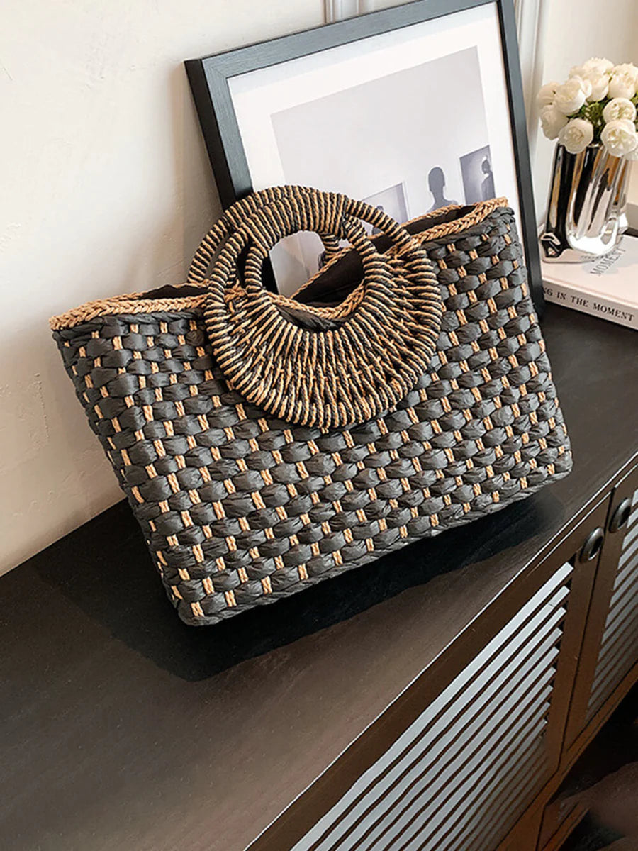 BOLSO DE MANO CÍRCULO NATURAL – ELEGANCIA ARTESANAL EN CADA DETALLE