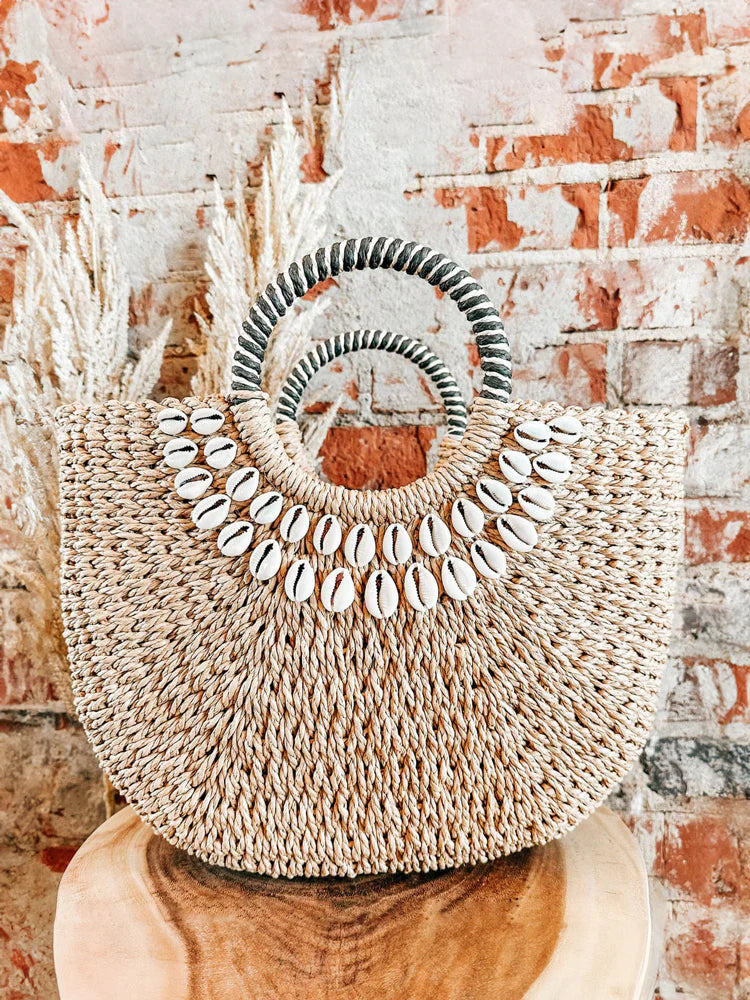 BOLSO CAPAZO CON CONCHAS - ESTILO BOHO CHIC