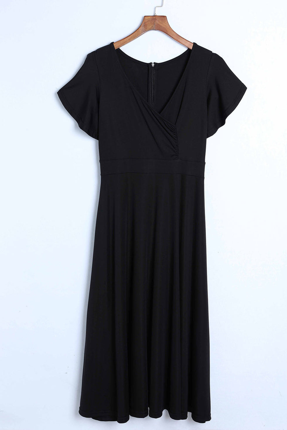 SWITZERLAND - WRAP DRESS WITH RUFFLED SLEEVES