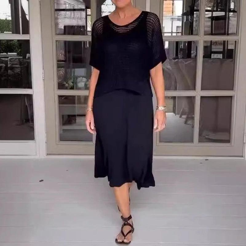 Amanda - Elegante completo due pezzi casual