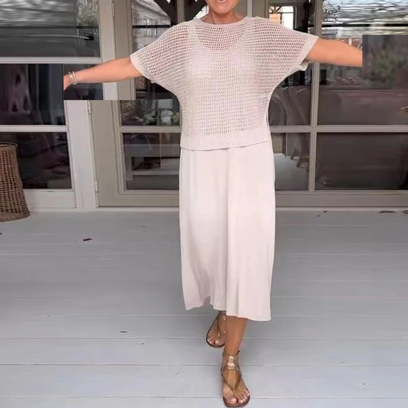 Amanda - Elegante completo due pezzi casual