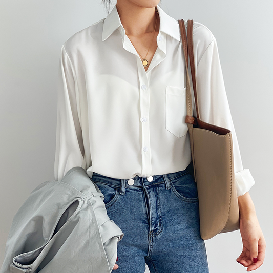JIMENA - Long-sleeved button-down blouse