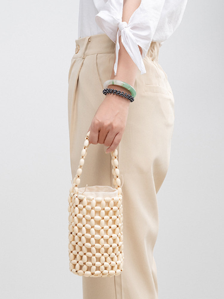 BOLSO VERANIEGO DE MADERA AHUECADO SOFISTICADO