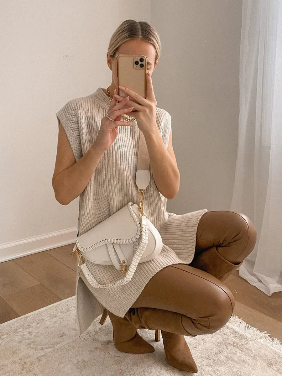 Bolso Bandolera "Dune" – Diseño Moderno con Detalle Trenzado