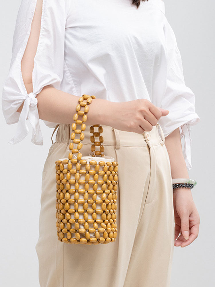 BOLSO VERANIEGO DE MADERA AHUECADO SOFISTICADO