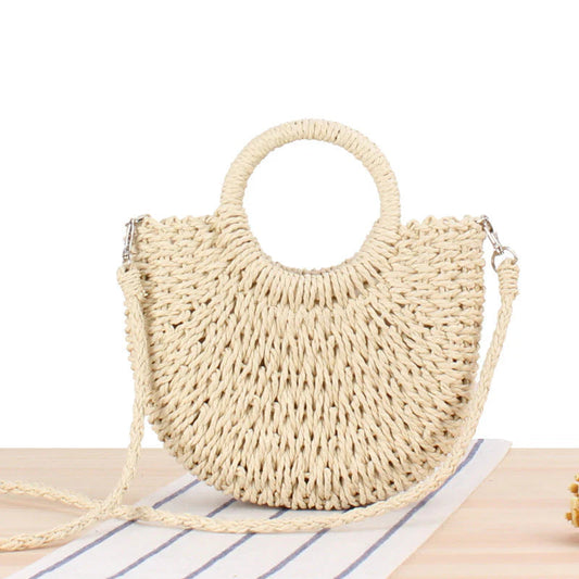 MINI CAPAZO DE VERANO CON ASA REDONDA - ESTILO NATURAL
