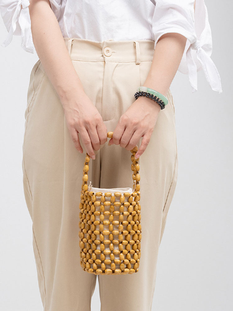 BOLSO VERANIEGO DE MADERA AHUECADO SOFISTICADO