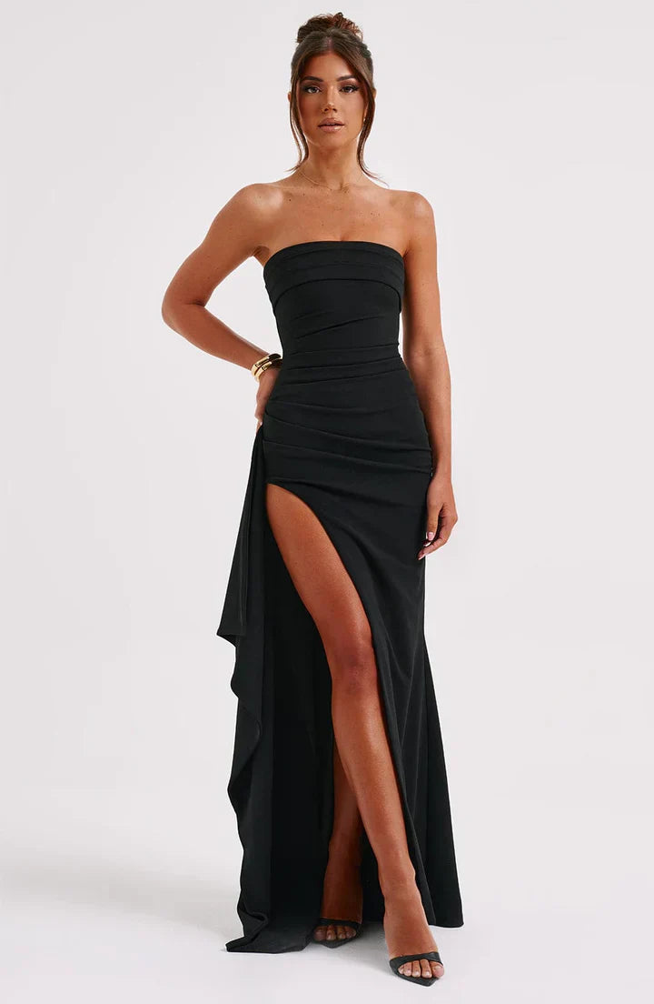BETINA - VESTIDO LARGO SIN HOMBROS