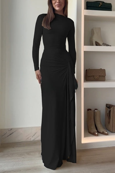 TONY - VESTIDO LARGO ELEGANTE CON MANGA LARGA