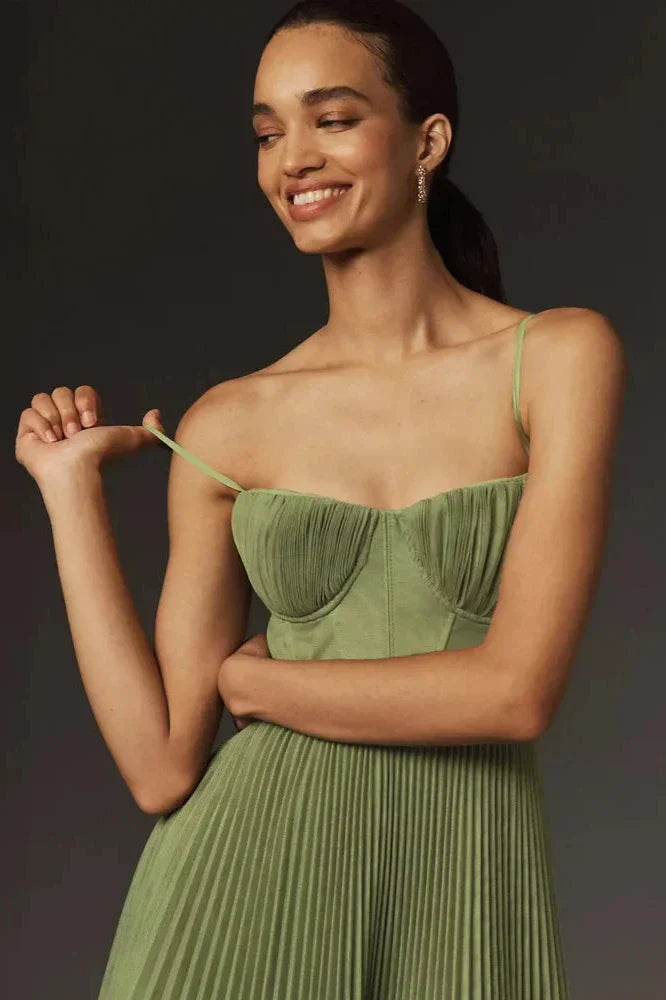 ÁGATA |VESTIDO MIDI PLISADO