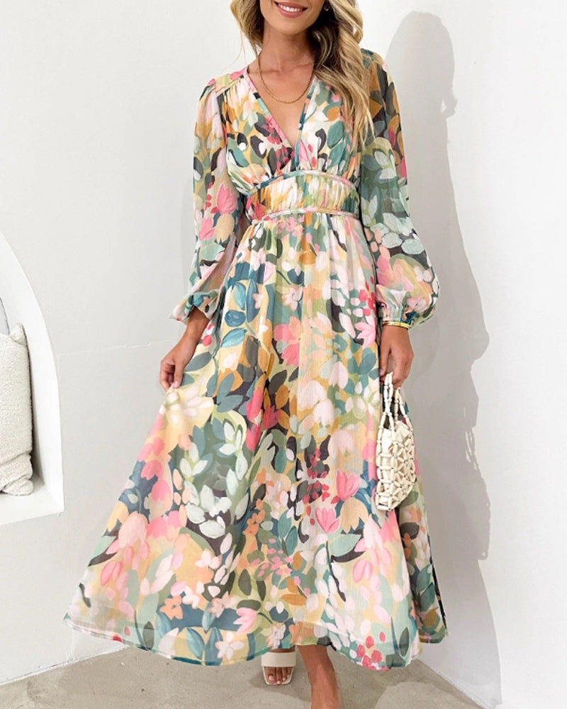 BETABEL - VESTIDO LARGO ESTAMPADO FLUIDO