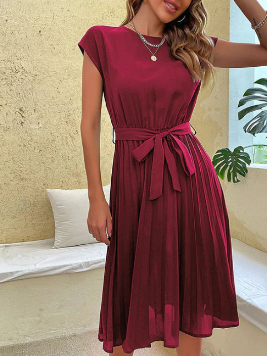 LUZMILA - VESTIDO ELEGANTE PLISADO