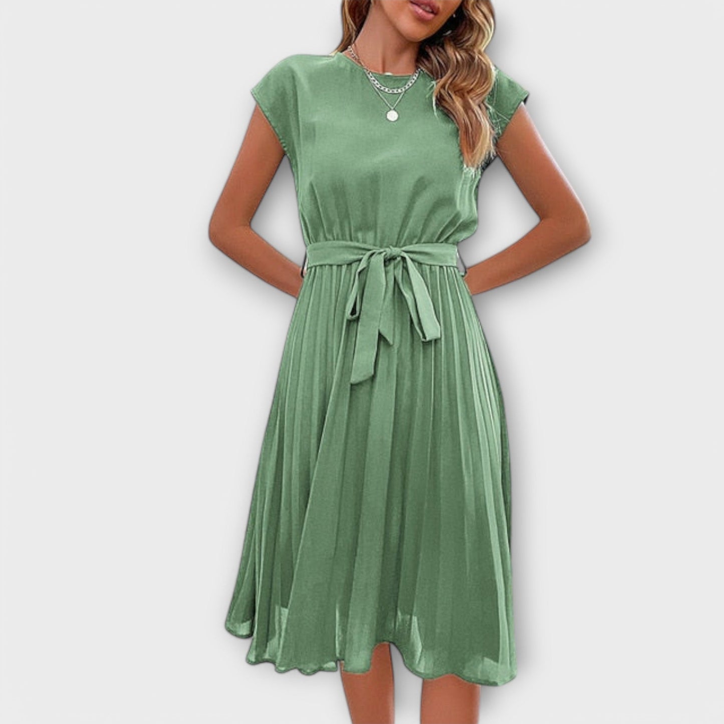 LUZMILA - VESTIDO ELEGANTE PLISADO