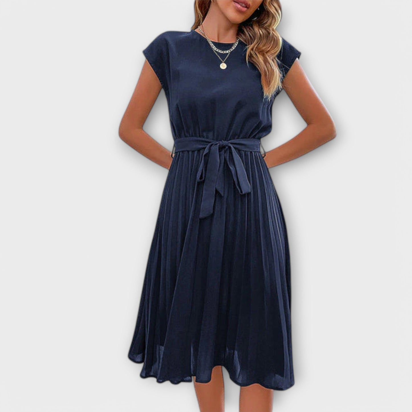 LUZMILA - VESTIDO ELEGANTE PLISADO