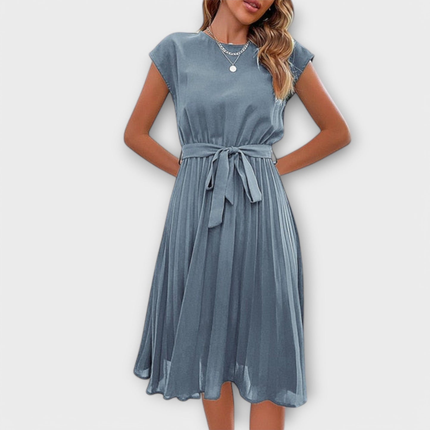 LUZMILA - VESTIDO ELEGANTE PLISADO