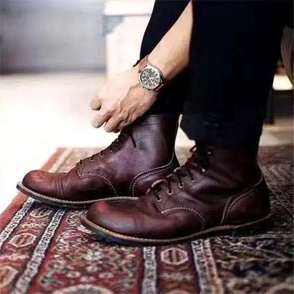 TOMASSO - LEATHER ANKLE BOOTS
