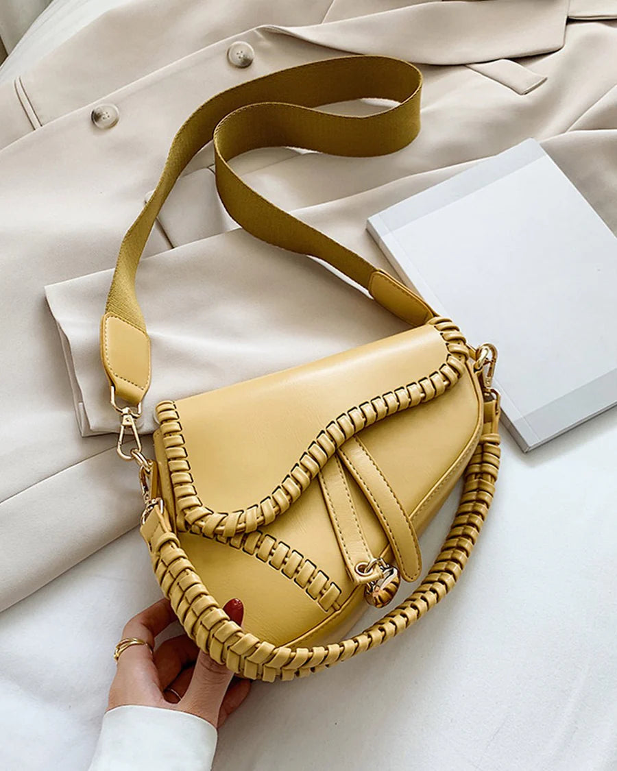 Bolso Bandolera "Dune" – Diseño Moderno con Detalle Trenzado