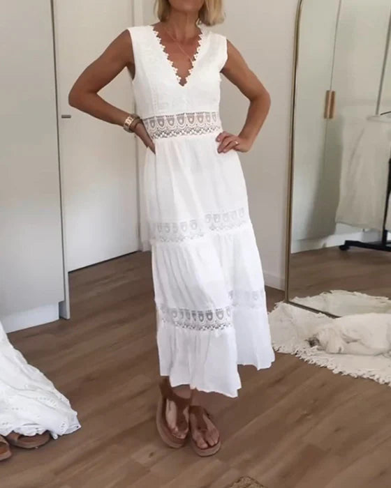 BETH - VESTIDO LARGO BOHEMIO ENCAJE