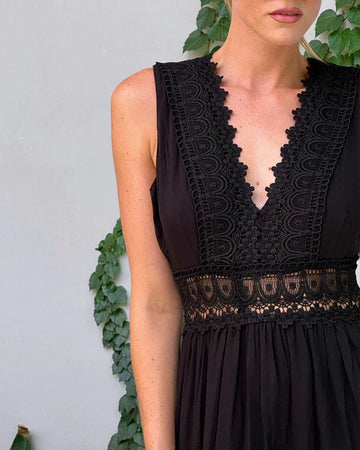 BETH - VESTIDO LARGO BOHEMIO ENCAJE