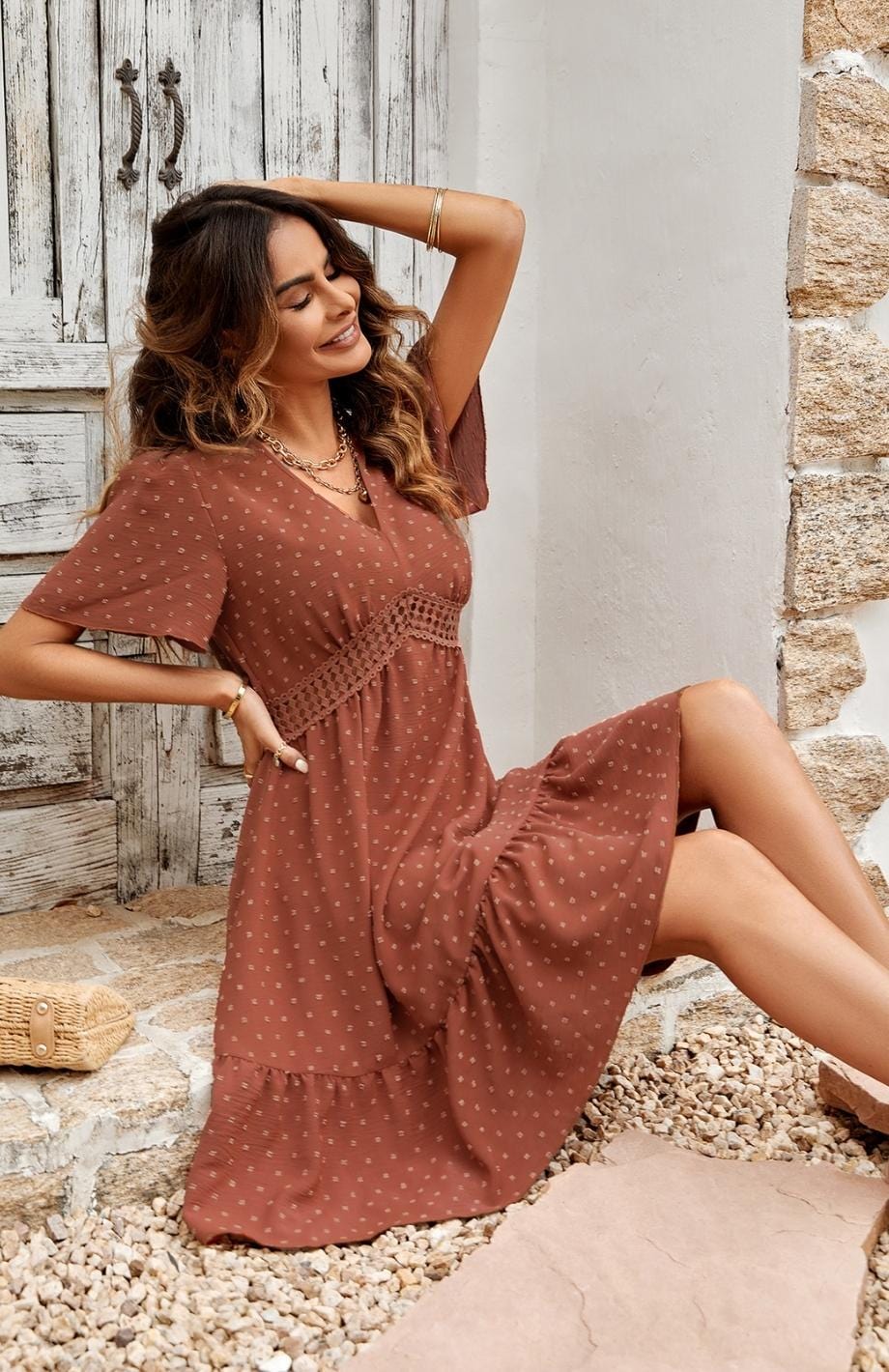 ISOBEL - VESTIDO BOHEMIO CON ESTILO CAMPESTRE